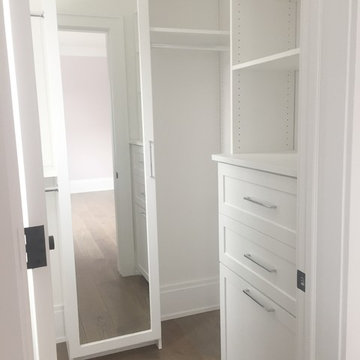 Small walk-in bedroom closet