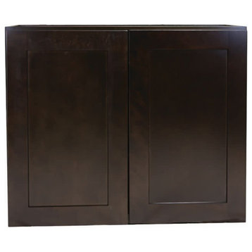 Design House 569020 Brookings 30"W x 36" Tall Double Door Wall - Espresso
