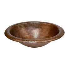 round copper sink