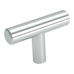 Cosmas - Cosmas 305CH Polished Chrome Euro Style T Bar Cabinet Knob [5-PACK] - Cabinet And Drawer Knobs
