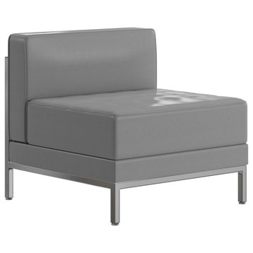 HERCULES Imagination Series LeatherSoft Middle Chair, Gray