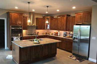Inspiration for a rustic kitchen remodel in Other