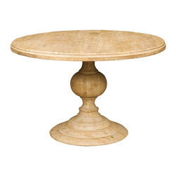 48" Round Pedestal Dining Table - Whitewash - Products