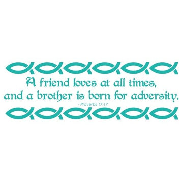 A Friend Religious Wall Decal Quote, Turquoise, 39"x11"