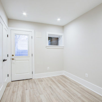 Basement remodeled with bedroom space and extra closet space in Buchanan