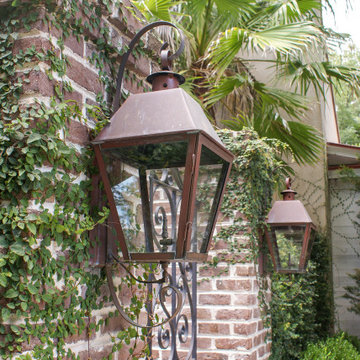 Post Mount Lighting, Lantern & Scroll