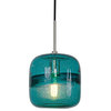 Light Line Voltage Pendant And Canopy, Teal Brushed Nickel