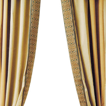 Luxury Curtains Set, Yellow, 100"x100"