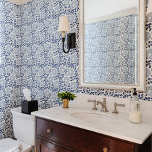 Powder room wallpaper
