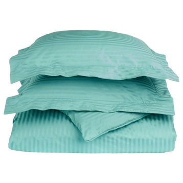 Luxury Egyptian Cotton Duvet Cover Bedding Set, Teal, Full/Queen