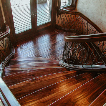 Custom Hand-carved Handrail