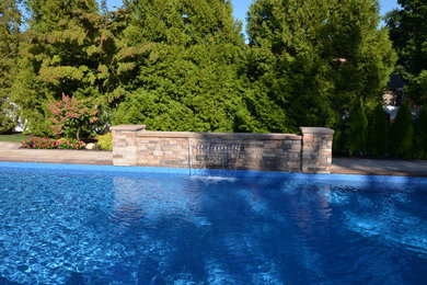 Example of a minimalist pool design in New York