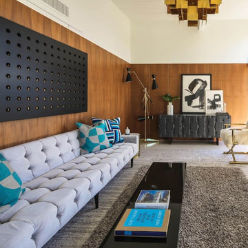Glamorous midcentury modern kitchen in Palm Springs