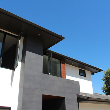 Temecula Ca. Soffit, Fascia, Gutters, Downspouts, Beam Cap, After Stucco