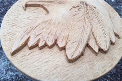 Carving a new eagle head design