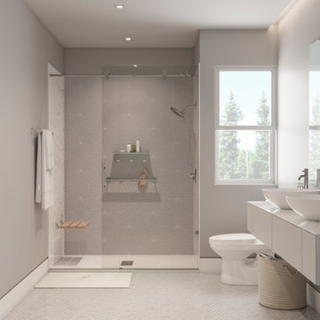 Traditional Style Shower Renovation by UpHome