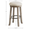 INK+IVY Oaktown Round Backless Bar Height Stool With Swivel Seat