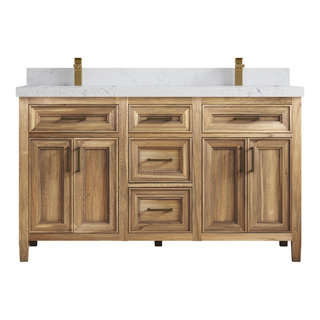 Willow Collections Santa Fe Bathroom Vanity with 2 in Top, 60