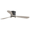 52 in Dimmable Flush Mounted Ceiling fan With 3 Blades and Remote Kit, Matte Black