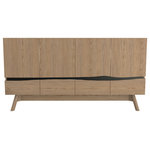 Maria Yee - Rhine 67" Sideboard, Finish: Dove, Brushed Nickel - Please refer to secondary image for color variation listed.