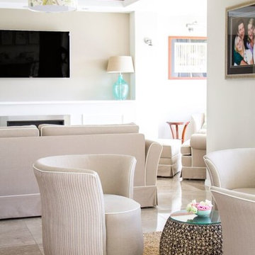 Rosebank, Hope Island, Informal Living with tub chairs for a relaxed socialising