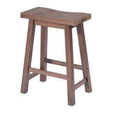 Boraam Industries, Inc. - Sonoma Saddle Seat Counter Stool, Chestnut - Bar Stools and Counter Stools