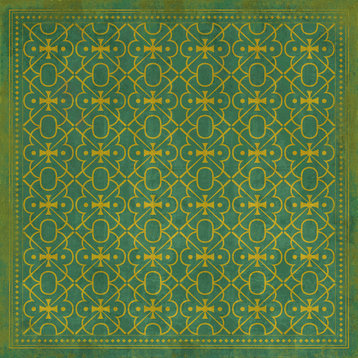 Pattern 05 Mr Green 72x72 Vintage Vinyl Floorcloth
