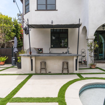 West Hollywood Spanish-Style Pool House Transformation