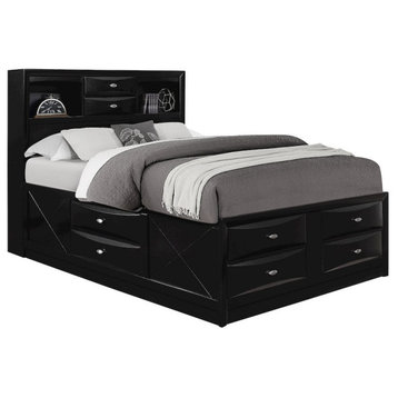 Global Furniture Linda Full Bed Black 57x89x56" Black