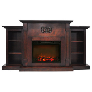 Sanoma 72" Electric Fireplace, Mahogany