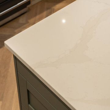 Limestone & Jade Shaker Kitchen in Sway