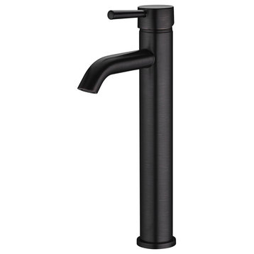 Luxier BSH03-T Single Hole Vessel Bathroom Faucet with Drain, Oil Rubbed Bronze