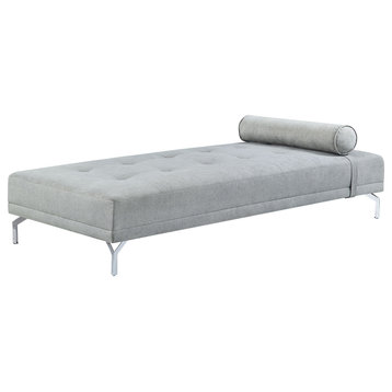 ACME Quenti Sofa Bed with Pillow in Gray Melange Velvet