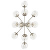 Silvarious 12 Light Chandelier, Polished Nickel, Clear