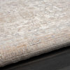 Alistaire Ivory/Beige/Gray Bordered Classic High-Low Area Rug, 4' X 6'
