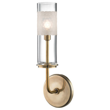 Hudson Valley Wentworth One Light Wall Sconce 3901-AGB