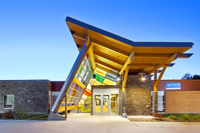 Example of an arts and crafts exterior home design in Other