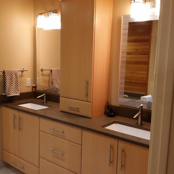 Glendale Home modernized with 2 bathroom remodels