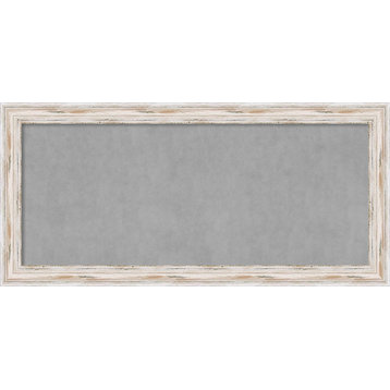 Framed Magnetic Board, Alexandria White Wash Wood, 53x25