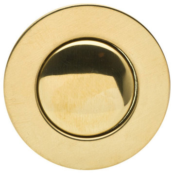 Pop-Up Drain Flange and Cap, Polished Brass