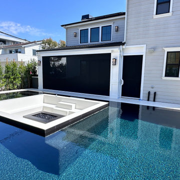 California Room Motorized Power Screens for Backyard Pool