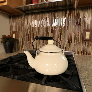 Home design - small modern home design idea in Denver