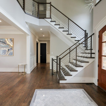Project #72 | Modern Staircase with Horizontal Steel Rod Railing