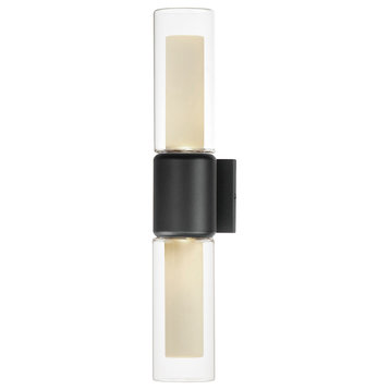 Dram LED Outdoor Wall Sconce, Black