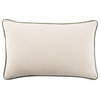 Jaipur Living Lyla Solid Teal/Cream Down Lumbar Pillow