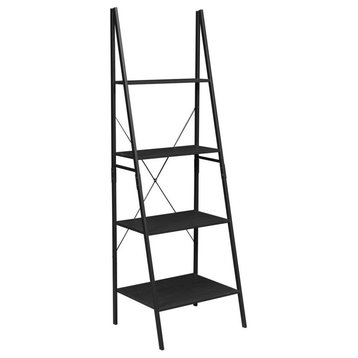 Niche Soho 72" Ladder Bookcase- Ebony