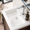 24 Inch Brown Single Sink Bathroom Vanity White Mineral Composite, James Martin