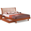 Global Furniture USA Evelyn Sleigh Bed with Upholstered Headboard - King