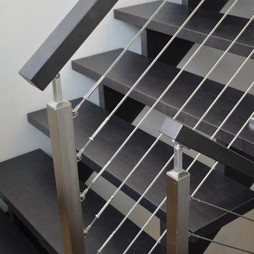 Maple Stairs with Cable Railing