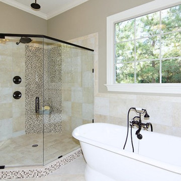 The River Forest Master Bathroom built by Homes By Dickerson at Barton's Grove &